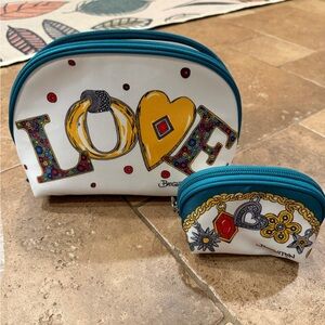 Brighton charmed Love 2pc Cosmetic Bag Set